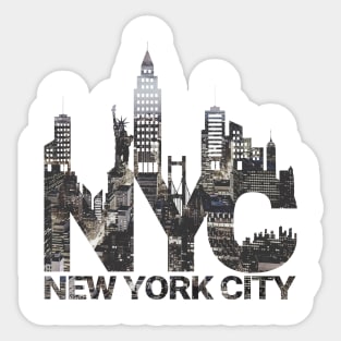 'New York City Skyline NYC' New York City Gift Sticker